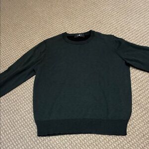 7 For All Mankind Forest Green Crewneck Sweater